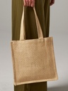 Shopper in juta con manici in cotone