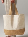 Shopper in canvas e juta, manici 59 cm, 18 litri