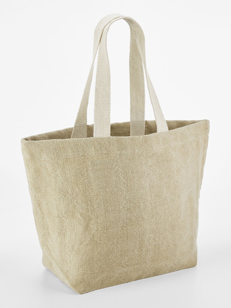 Soft Washed Jute Beach Bag