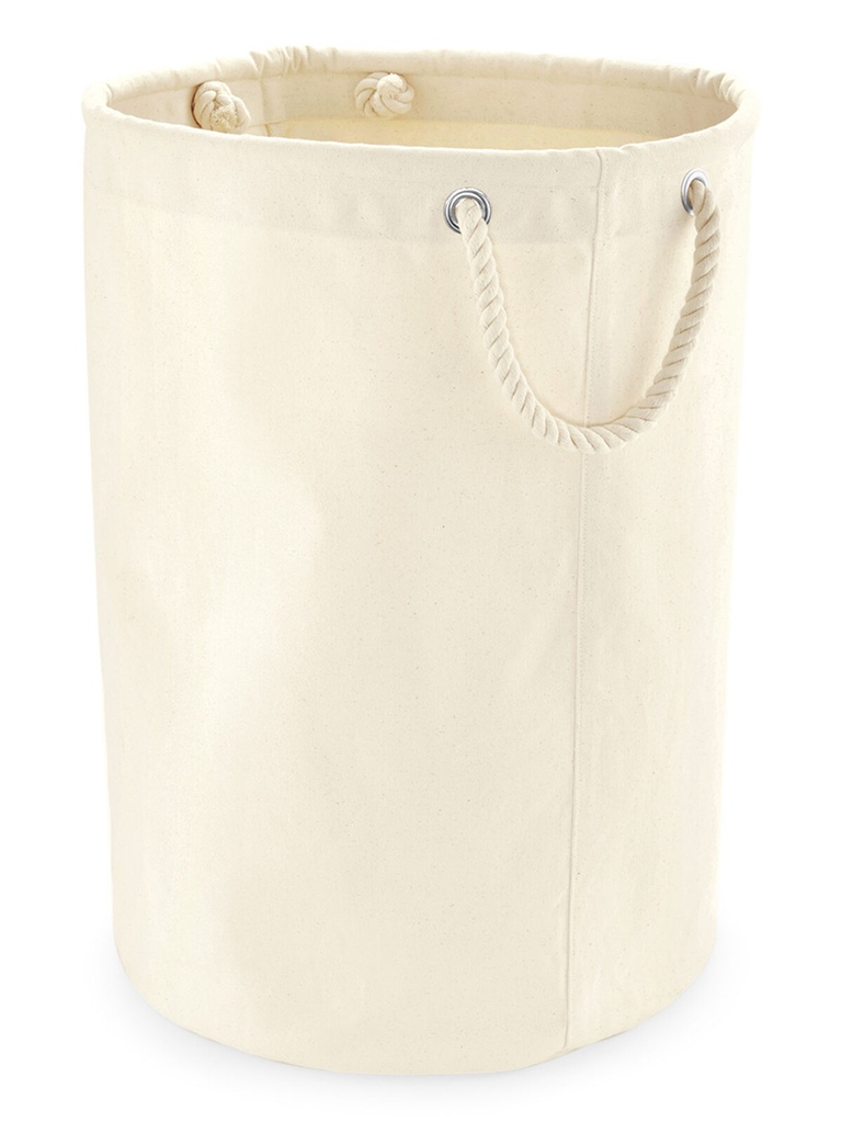Cesta in cotone canvas con manici in corda