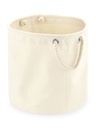 Cesta in cotone canvas con manici in corda
