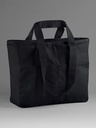 Shopper in cotone canvas con doppia maniglia e tasche