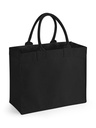 Shopper in cotone canvas con base strutturata