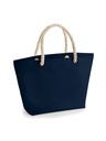 Borsa mare in cotone canvas a strisce