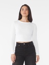 Baby tee a maniche lunghe in micro costina