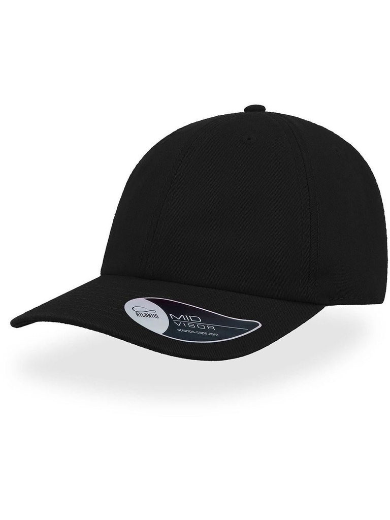 Cappellino in twill di cotone con visiera pre-curvata