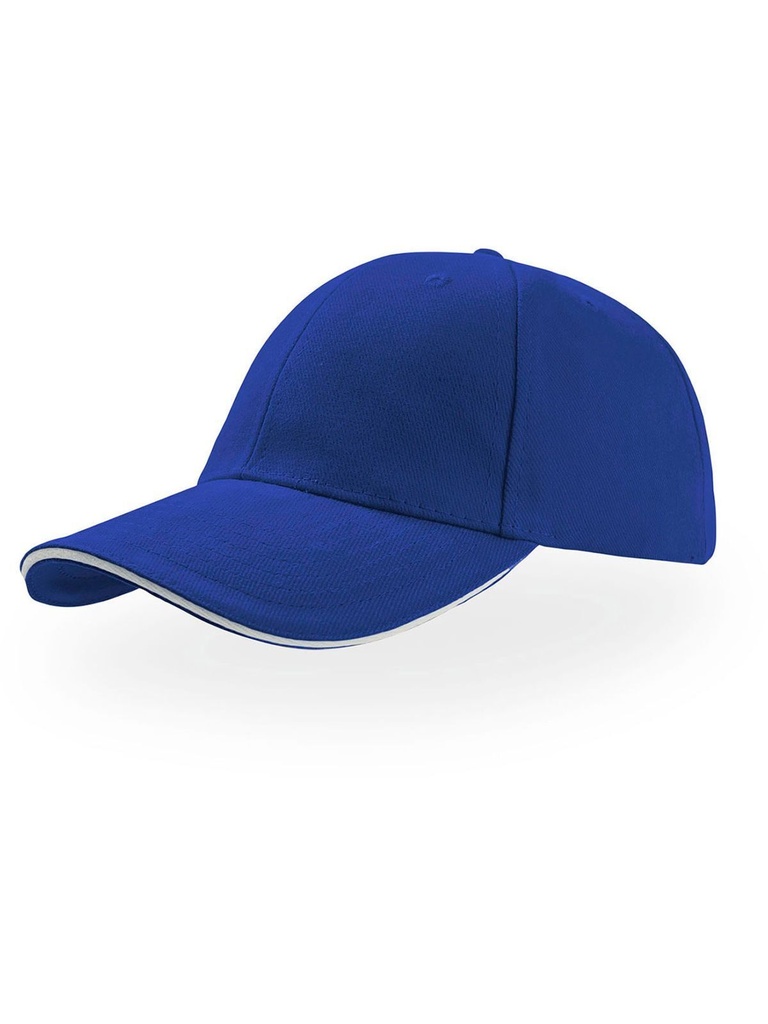 Cappellino in cotone spazzolato con visiera sandwich