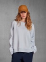 Felpa girocollo da donna premium in cotone e poliestere riciclato