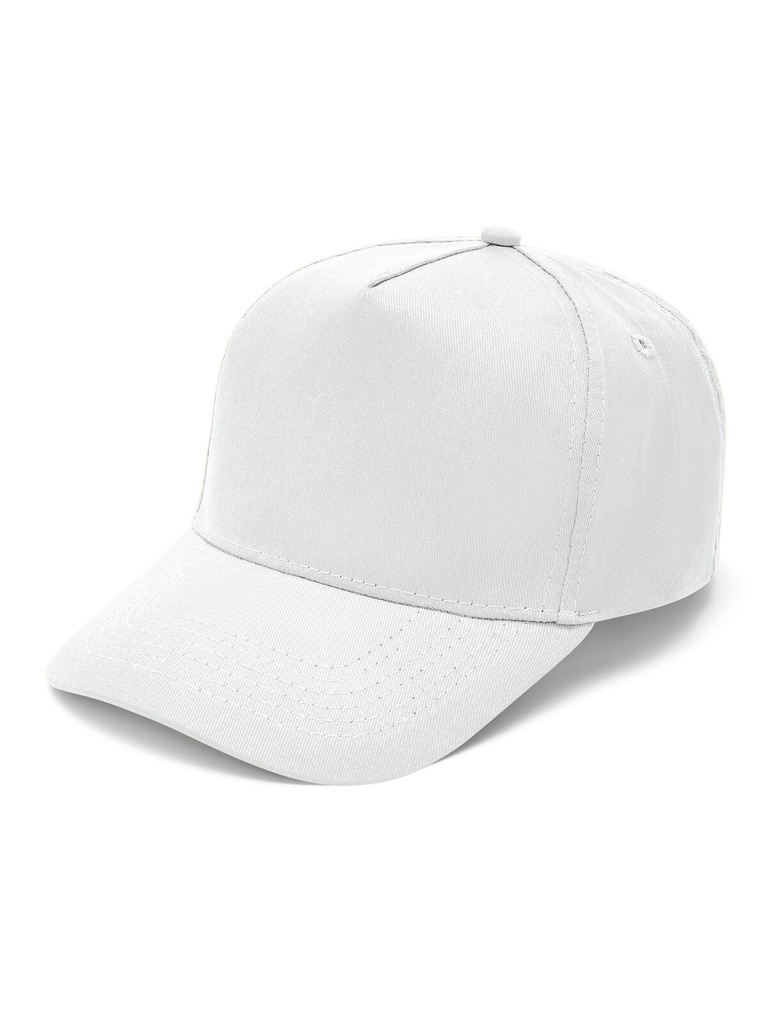 Cappellino in cotone a 5 pannelli con visiera pre-curvata e chiusura in velcro