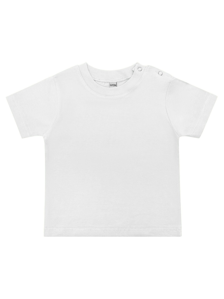 T-shirt in cotone per neonati con bottoni al collo