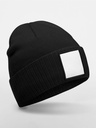 Berretto in maglia a doppio strato con patch personalizzabile