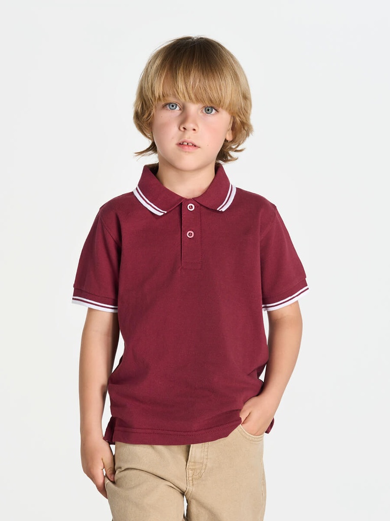 Polo bambino manica corta regular contrast