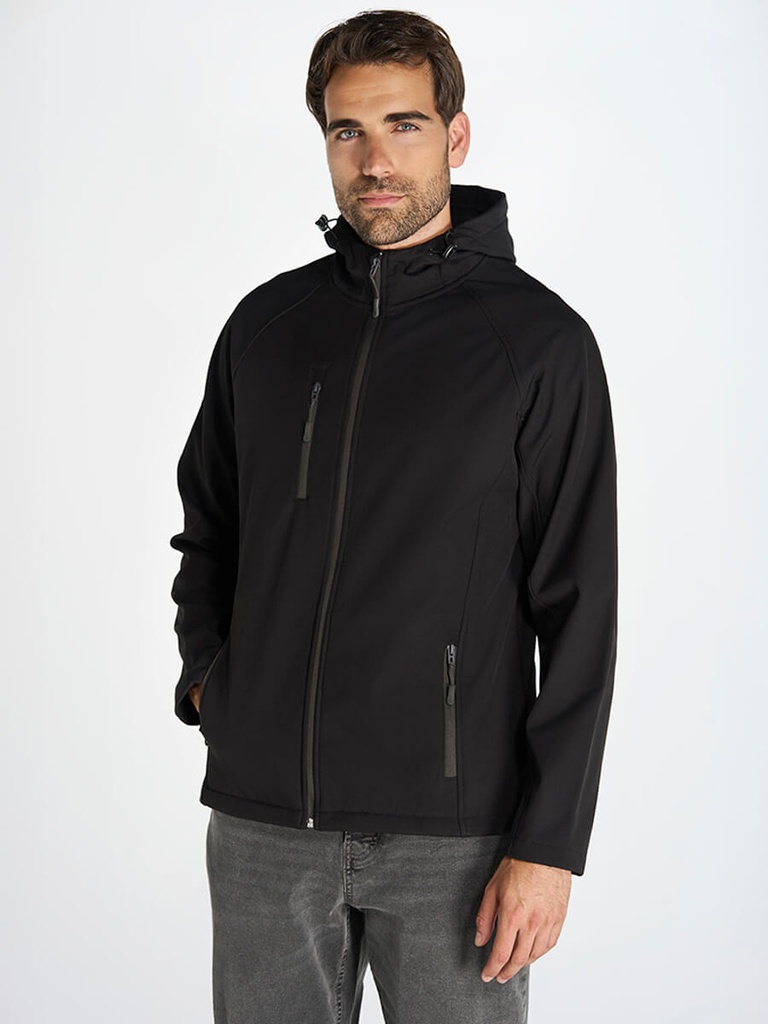Softshell uomo con cappuccio