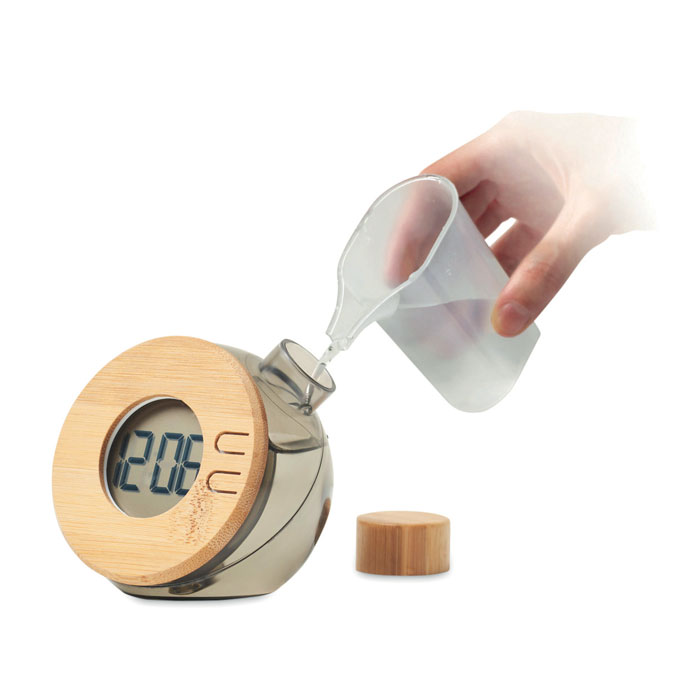 DROPPY LUX - Acqua Powered Bambù Lcd Orologio