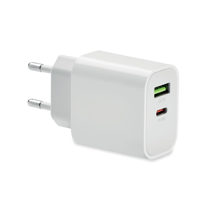 PORT - 18w 2 Port USB Caricatore Eu Plug