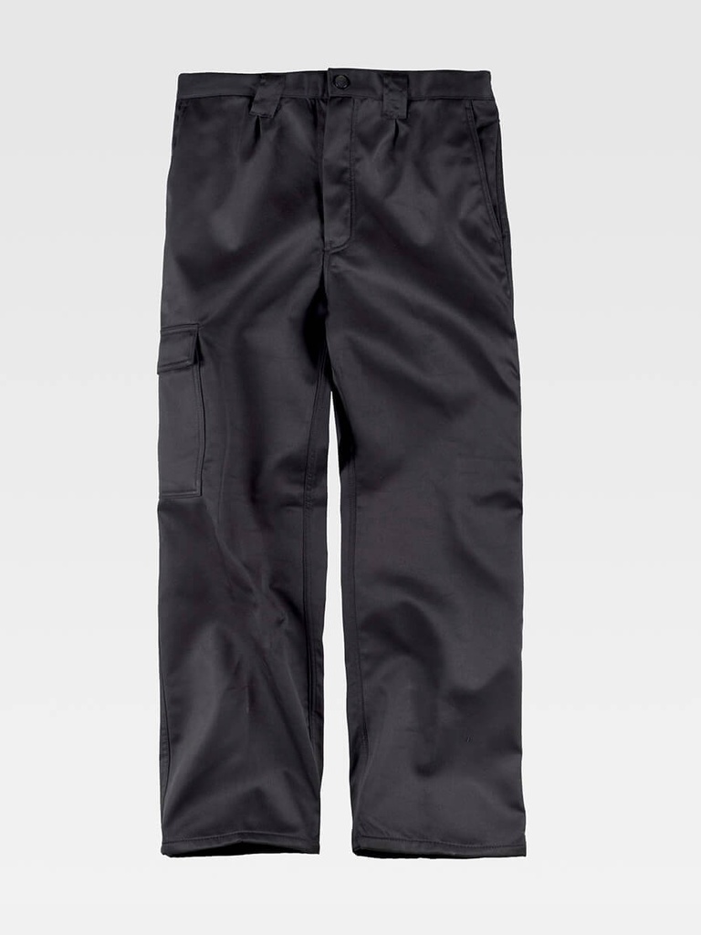 Pantalone da lavoro multitasche con fodera in pile
