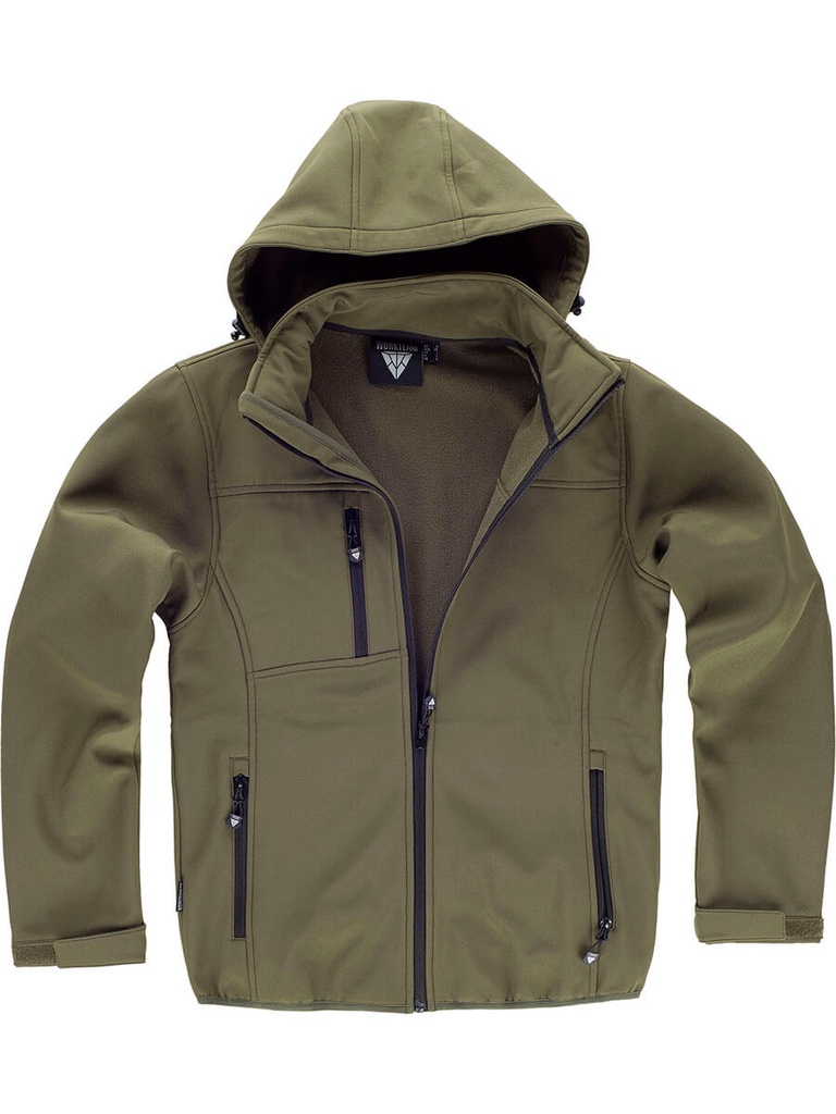 Softshell con cappuccio staccabile