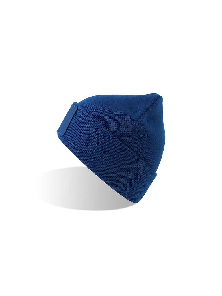 Cuffia in maglia con patch sostenibile