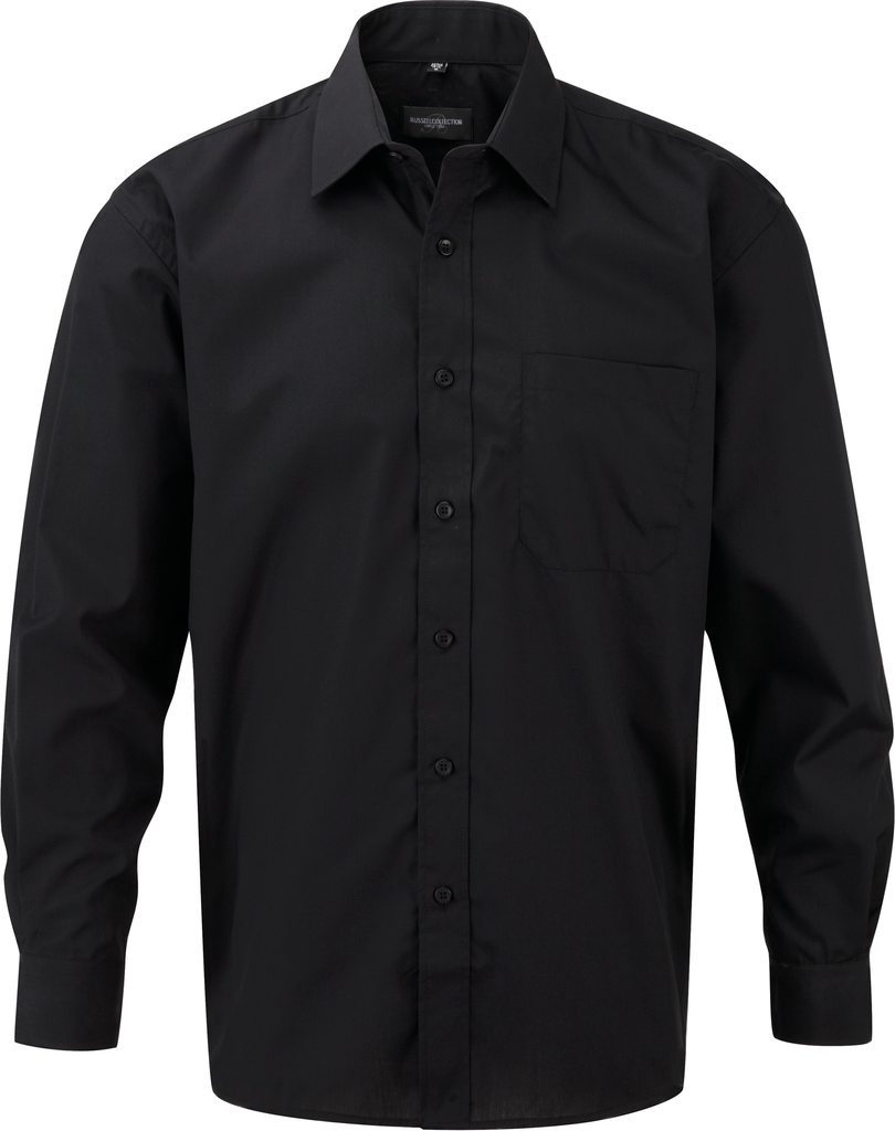 Camicia uomo in popeline manica lunga