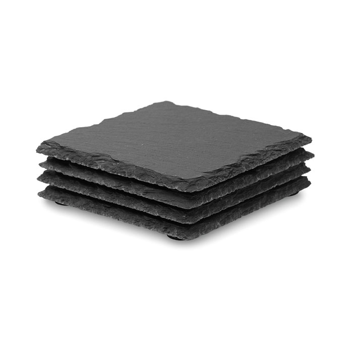 SLATE4 - Slate Coasters con Eva Bottom