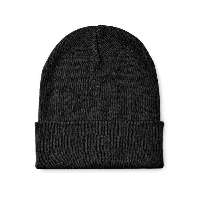 Knitted beanie with cuff