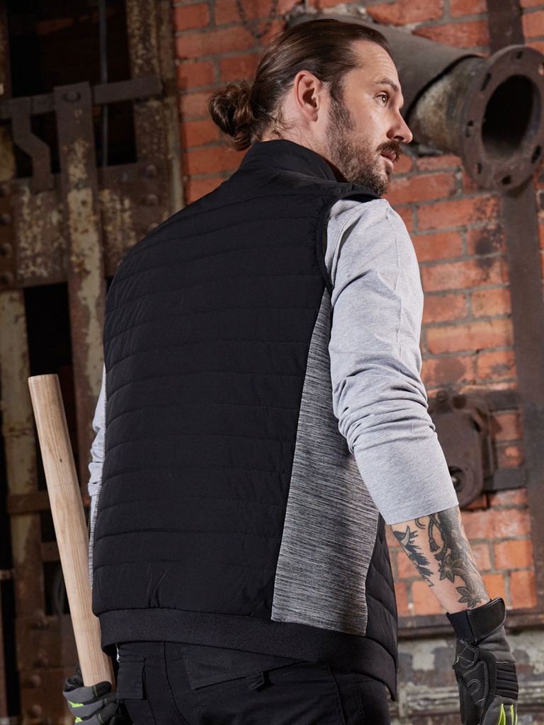 Gilet imbottito e trapuntato in pile elasticizzato
