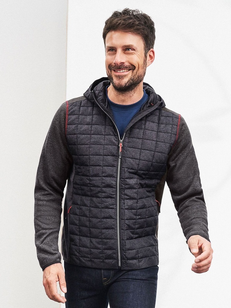 Giacca a maglia con cappuccio e tasche laterali