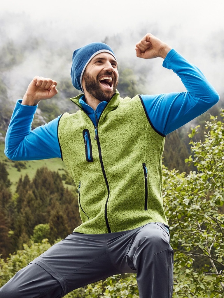 Gilet in maglia e pile da uomo
