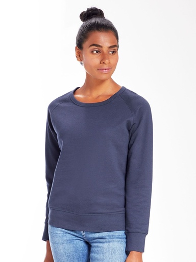 Felpa con maniche raglan e scollo a costine