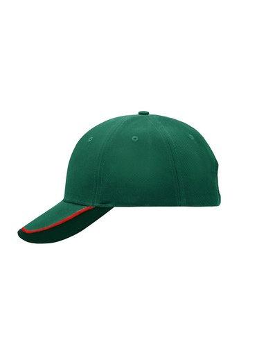 Cappello a 6 pannelli in cotone con visiera a contrasto