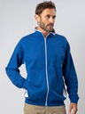 Felpa in french terry con zip intera bicolore