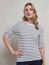 T-shirt a maniche lunghe con chiusura a rullo e bottoni