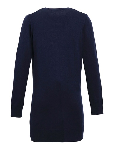 Cardigan lungo in maglia per donna con bottoni e tasche
