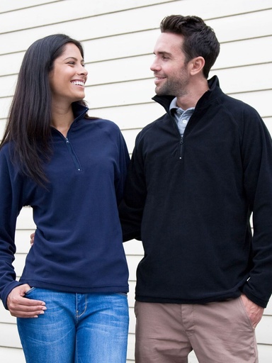 Maglia in microfleece a mezza zip