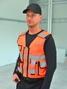 Gilet di sicurezza con strisce riflettenti e tasche multiple