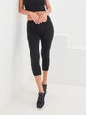 Leggings al polpaccio in cotone con vita elasticizzata