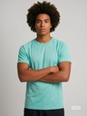 T-shirt tecnica a manica corta in poliestere con trama a nido d'ape