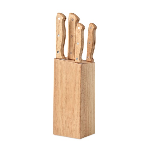[MO6308] GOURMET - 5 Piece Knife Set in Base