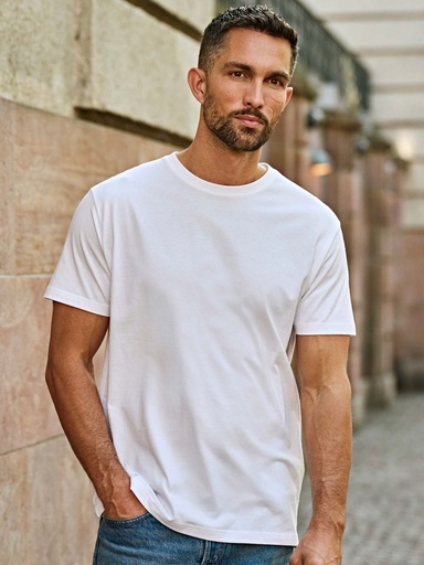 T-shirt in cotone pettinato a manica corta