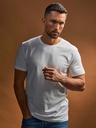 T-shirt in cotone pettinato a collo a V
