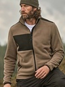 Giacca in pile con zip e rinforzi tecnici
