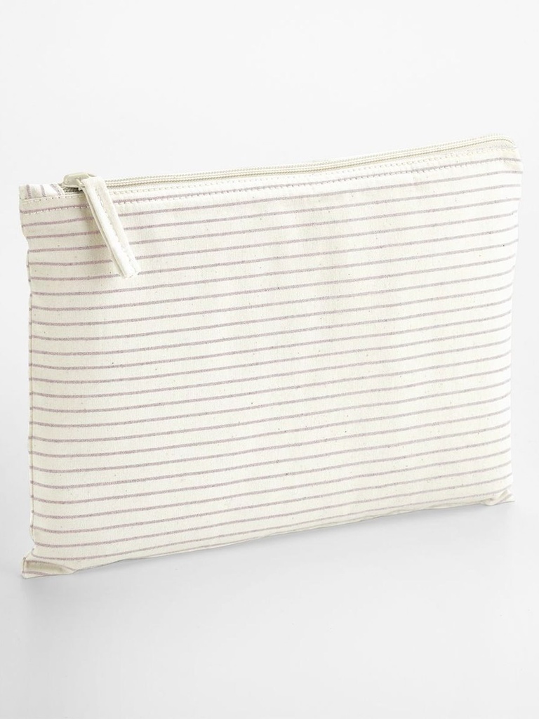 Astuccio multiuso a righe in cotone organico