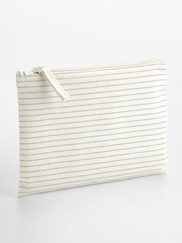 Astuccio multiuso a righe in cotone organico