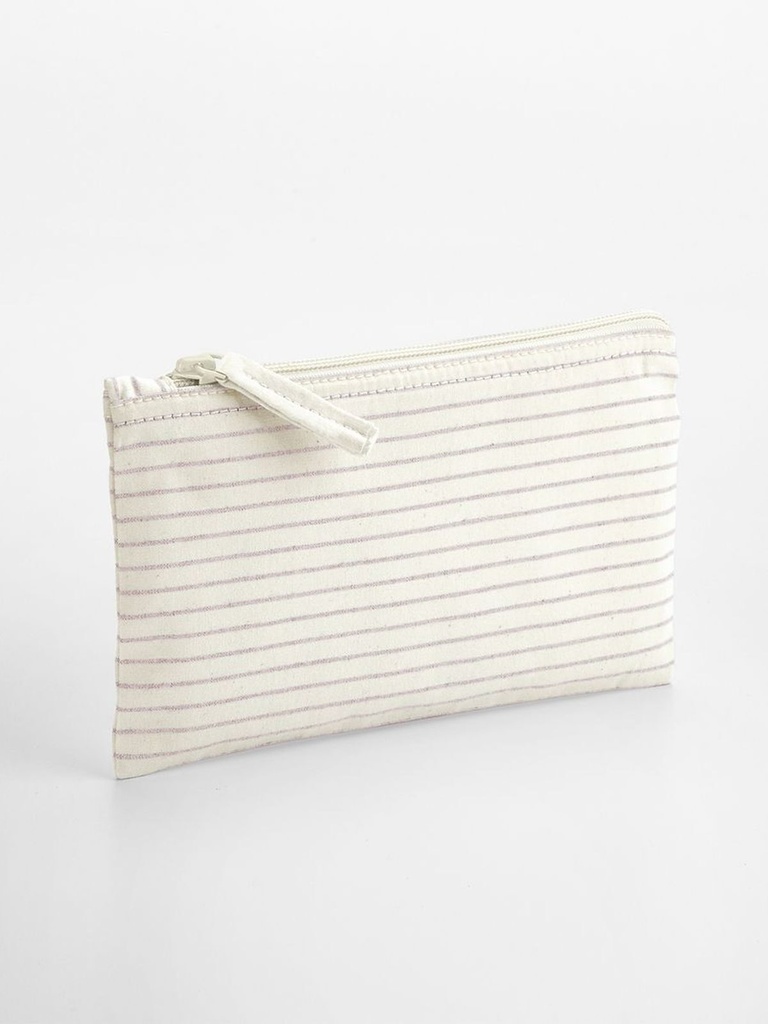 Astuccio multiuso a righe in cotone organico