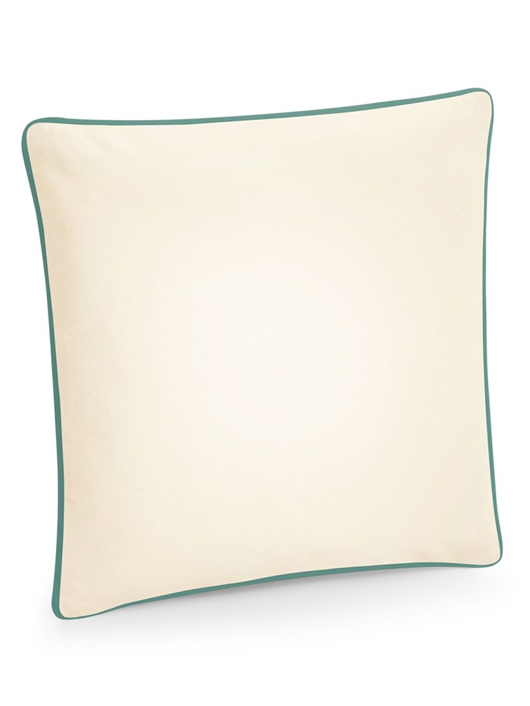 Federa in cotone fairtrade con bordo a contrasto 40x40 cm
