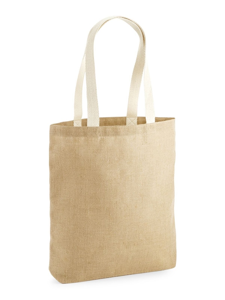 Shopper in juta naturale con manici in cotone