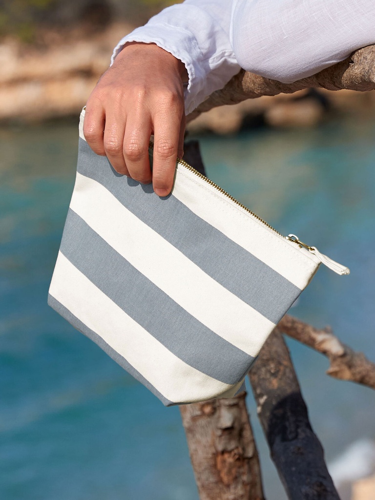 Astuccio in cotone canvas a strisce