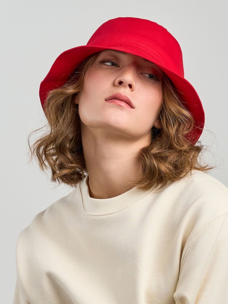 Cappello bucket in twill di cotone organico e riciclato