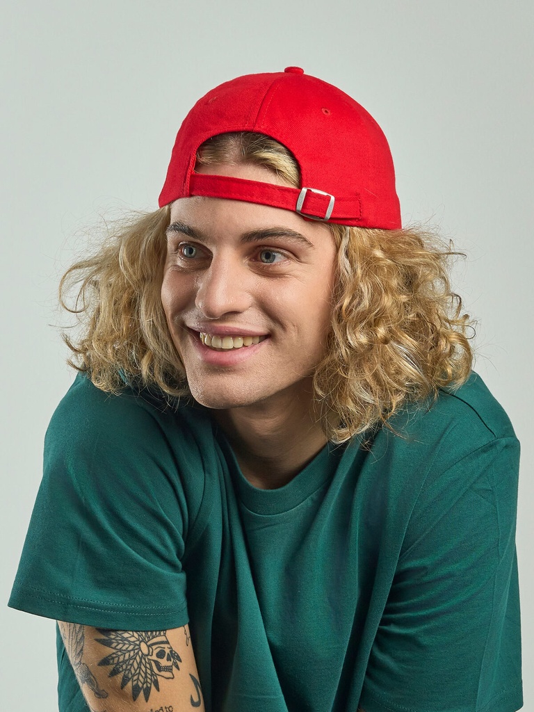 Cappellino a 5 pannelli in twill di cotone spazzolato