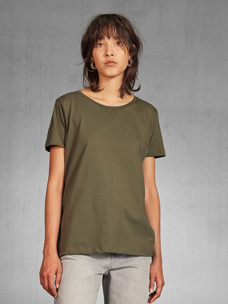 T-shirt in cotone organico pesante da donna